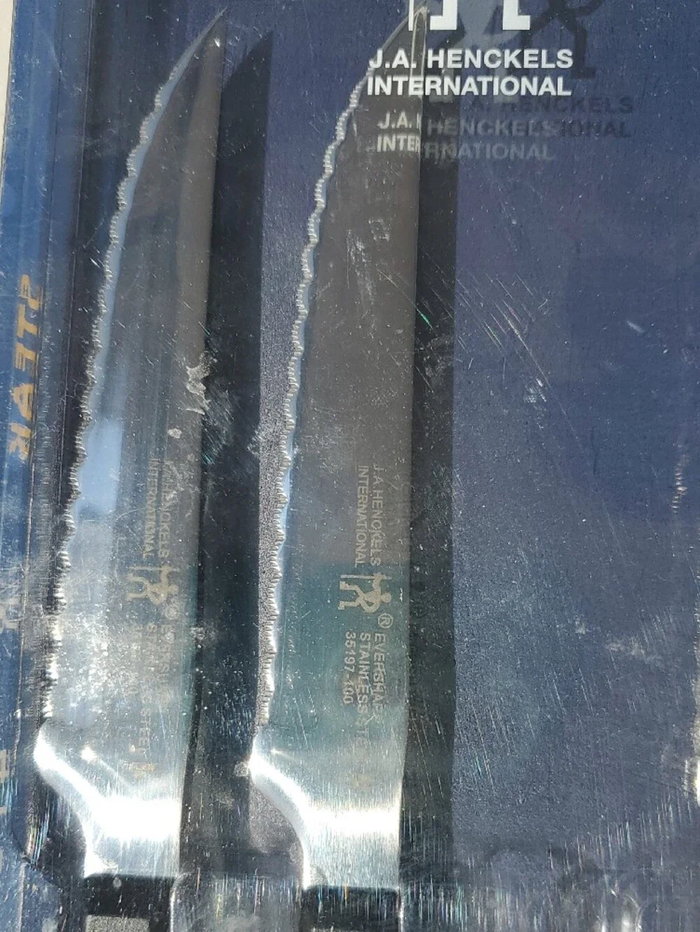 ZWILLING J.A. Henckels Black and Silver 3-Piece Steak Knife Set New